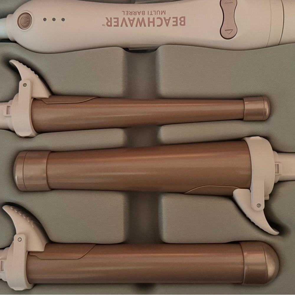 The Beachwaver Co. Multi Barrel Hair Tool - Cream and Brown